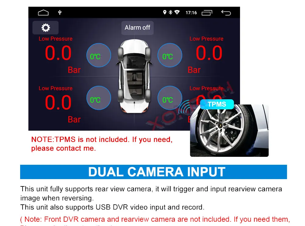 Flash Deal Autoradio Double Din Android 9.0 Universal Car Multimedia Player Stereo Head unit NO DVD Quad Core Wifi GPS Navi 178mm*100mm 15