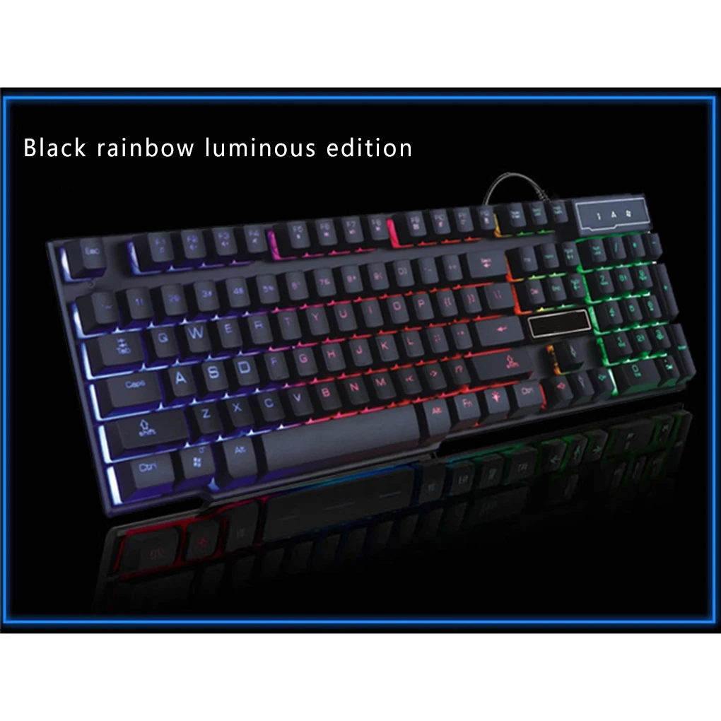 Новая GX50 клавиатура 3 цвета/Радуга светодиодная подсветка USB Проводная ПК настольный ноутбук профессиональная игровая клавиатура
