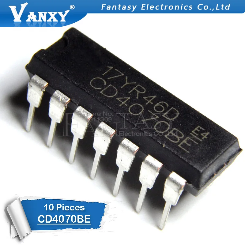 

10PCS CD4070BE DIP14 CD4070 DIP 4070BE DIP-14 new and original IC