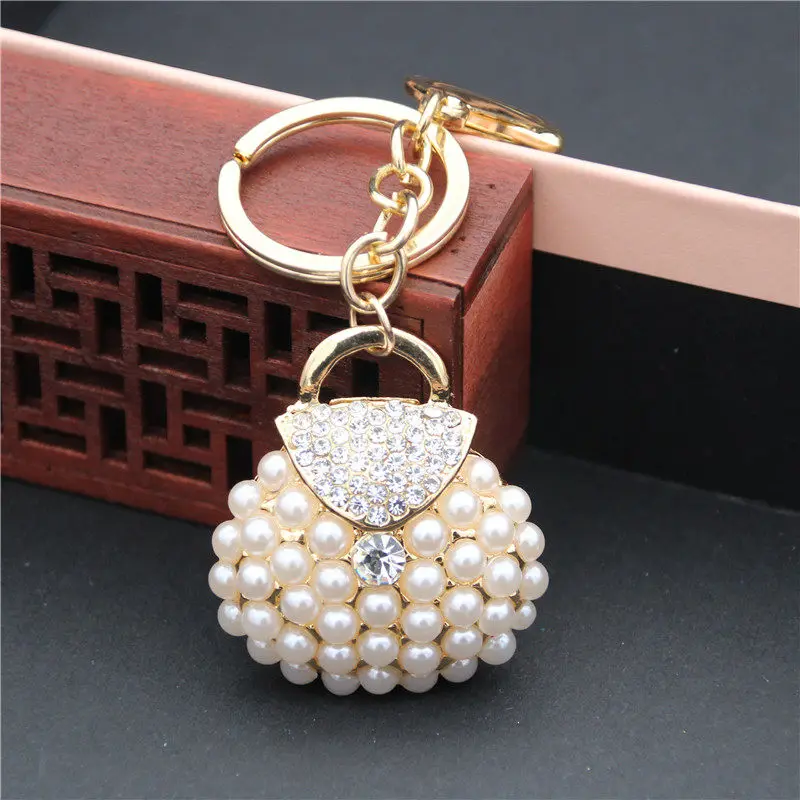 Ciondolo Per Borsa A Cuore Con Strass – Portachiavi Auto In Metallo Rosa E Oro, Accessorio Donna Elegante, Regalo Per Amiche E Familiari