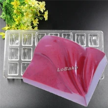 21 полостей красивый прямоугольной формы полиэтилен пе формы шоколада для DIY передачи para шоколад ferramentas