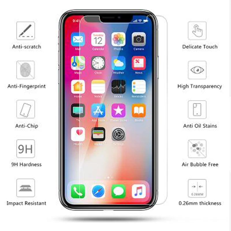 Wangcanli 9H ультратонкое закаленное стекло для iPhone 8 7 6 6S Plus Защитная пленка экрана iphone