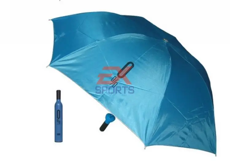 Wine Bottle Portable Folding Umbrella Outdoor Rain Sun Snow Folding Compact (7)