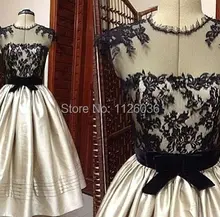 2017 kleid Neue Mode Durchsichtig Neck Lace Top Eine line abendkleid tee länge abendkleid weddings & events kleid