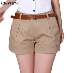 Лидер продаж 2019 Новый Для женщин Корея летние хлопковые шорты модные высокое качество леди Повседневное короткие брюки однотонные