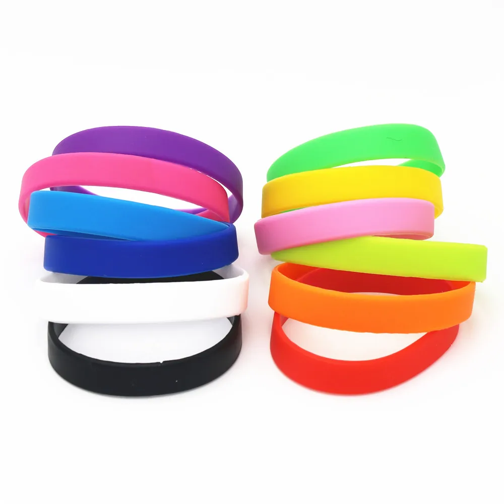 

12PCS Fashion Jewelry Sillicone Casual Sports Bracelets Wristband Colour Rubber Cuff Bracelets & Bangles Free Shipping SH051