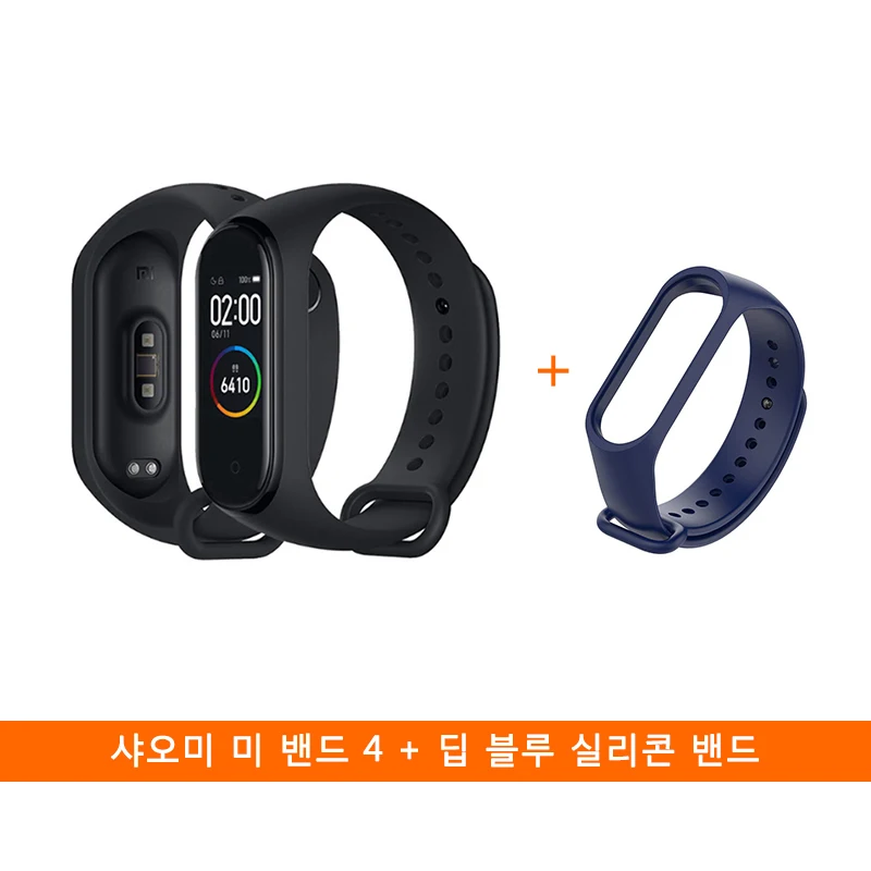 Chinese Version Xiaomi Mi Band 4 Smart Miband Color Screen Bracelet Heart Rate Fitness Music Bluetooth 5.0 Waterproof In Stock - Цвет: Deep Blue Silicone