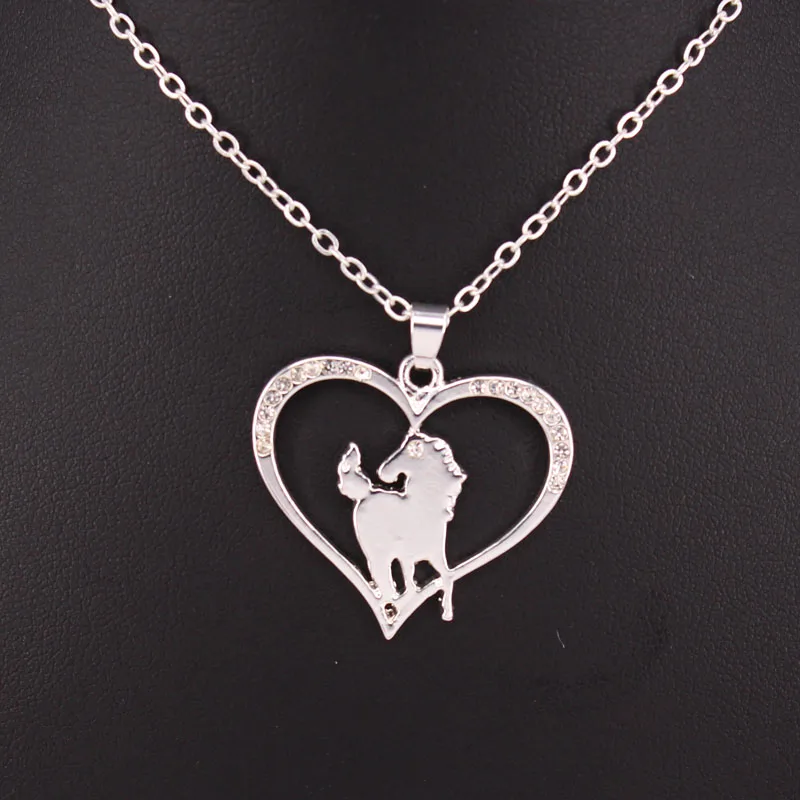

hzew heart horse pendants necklace cute necklaces gift