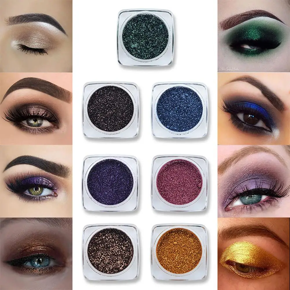 omen's MonoColorful Glitter Eyeshadow Powder Glitter Metal Eye Makeup Powder