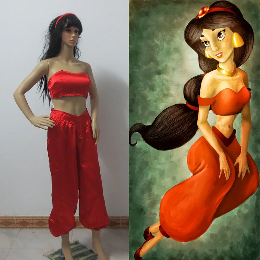 Hot Sale ! New Arrival Aladdin Jasmine Princess Cosplay Costume Hot Sale ! New Arrival Aladdin Jasmine Princess Cosplay Costume