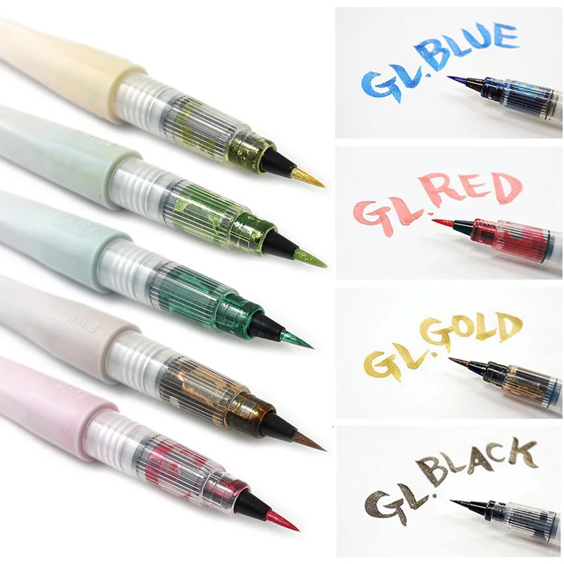 1pc Japanese Kuretake Coloured Flashing Soft Brush Pen 16 Colors