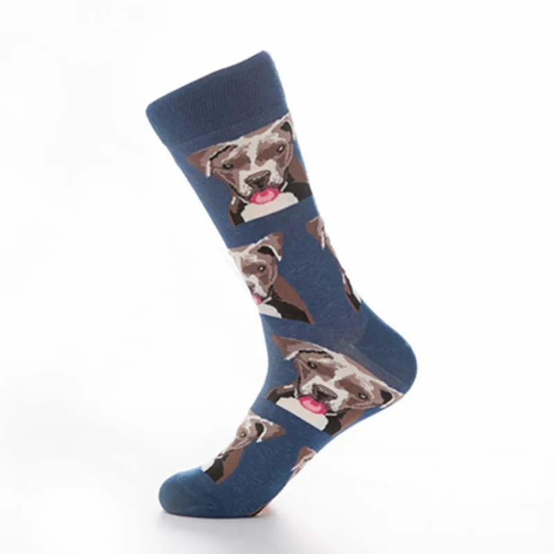 [COSPLACOOL] стиль Harajuku мопса Забавный счастливый носки для девочек хип хоп для мужчин Calcetines Skarpetki Творческий носки с лого команды Chaussette Hombre