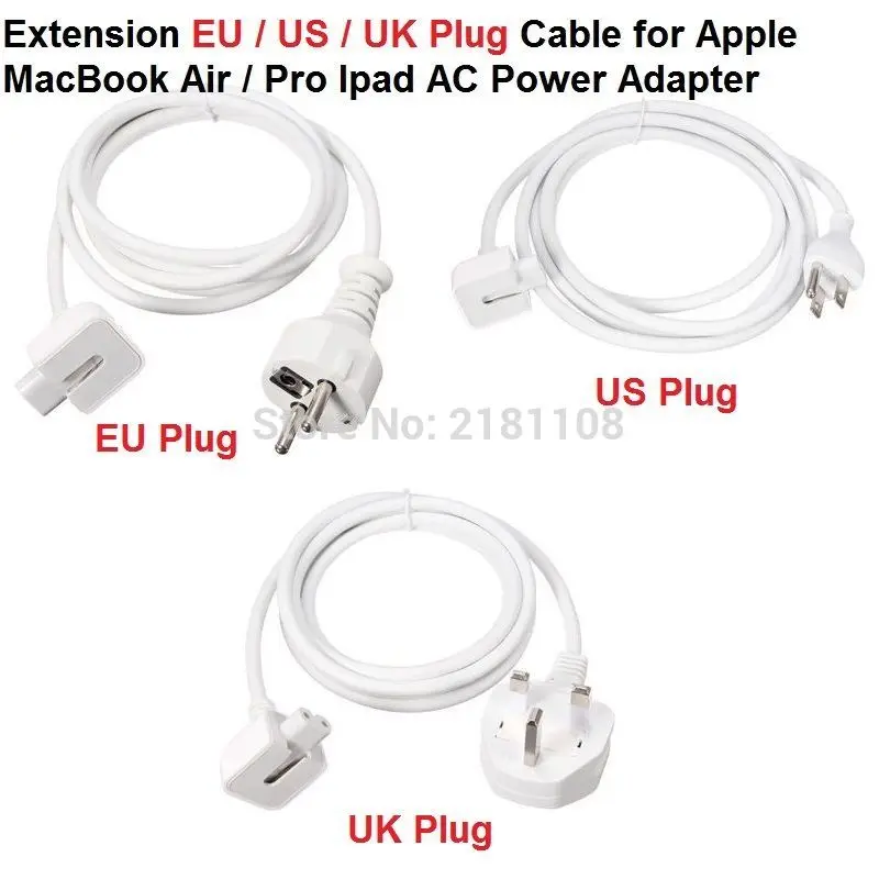 

Power Extension Cable Cord For Apple MacBook Pro Air AC Wall Charger Adapter