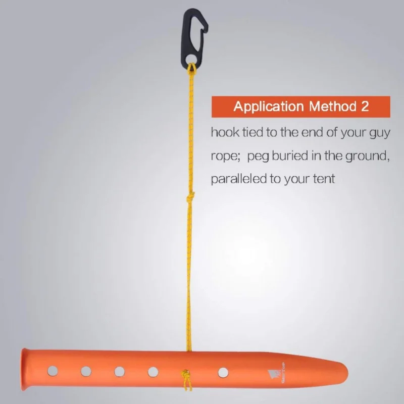 New 4pcs Outdoor Camping Nail Pegs For Tent Aluminum Alloy ABS Hiking Screw Tent Stake Snow Grassland