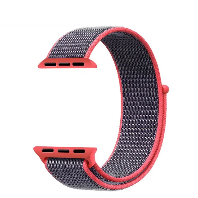 Velcro sport woven nylon loop strap for apple watch band wrist braclet