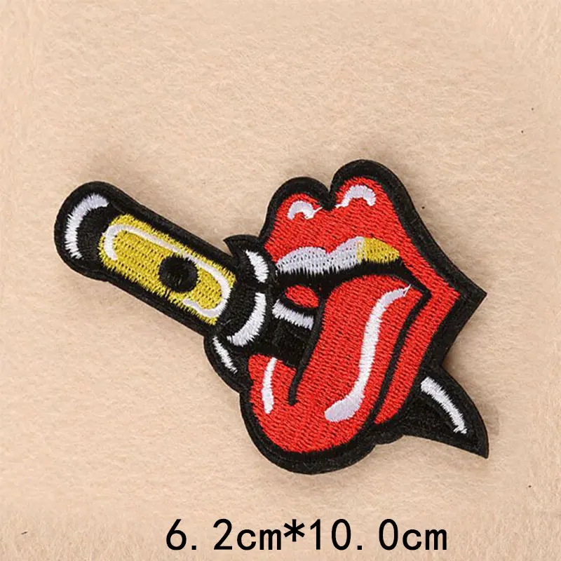 Application Tounge 3.5/" Logo Sew Ironed On Badge Embroidery Applique Patch