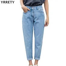 YRRETY тонкий прямые брюки Винтаж Высокая талия джинсы женские брюки полной длины джинсы ковбойские штаны Высокое качество