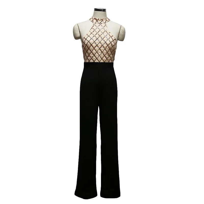 Sexy Women V-neck Sequins Body Rompers Womens Jumpsuit 2019 Summer Mesh Long Sleeves Tassel Playsuit Overalls Bodysuit