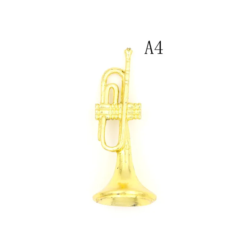 Творческий мини портативный труба саксофон 1:12 Кукольный домик Миниатюрный пластиковый музыкальный инструмент модель сцены аксессуары
