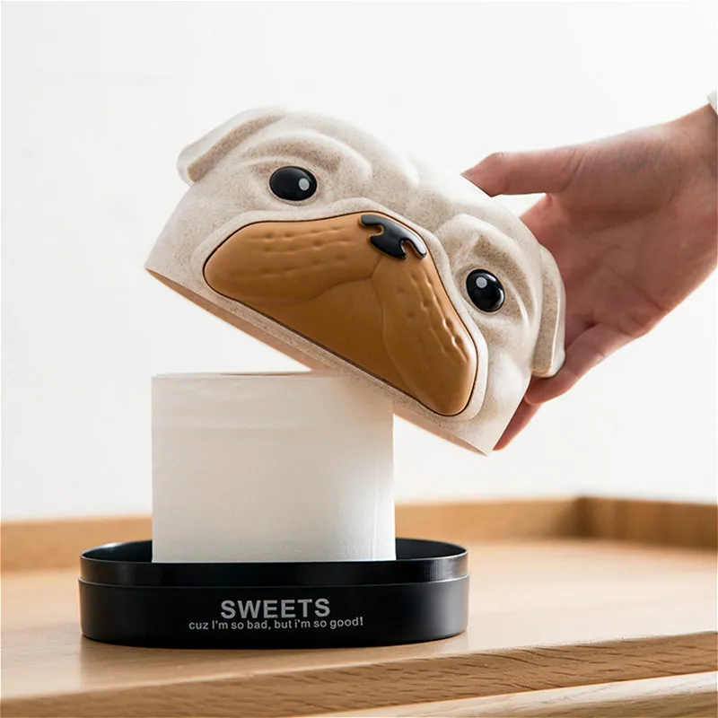 

Car Napkin Holder Dog Shape Plastic Tissue Box Case Container Kitchen Paper Holdler Home Storage Box Baby Wipes Napkin Dispenser