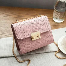 Perilla Women Crossbody Bag Alligator Leather Mini Small Alligator Crocodile Leather Bag Chain Women’s Handbag Messenger Bags