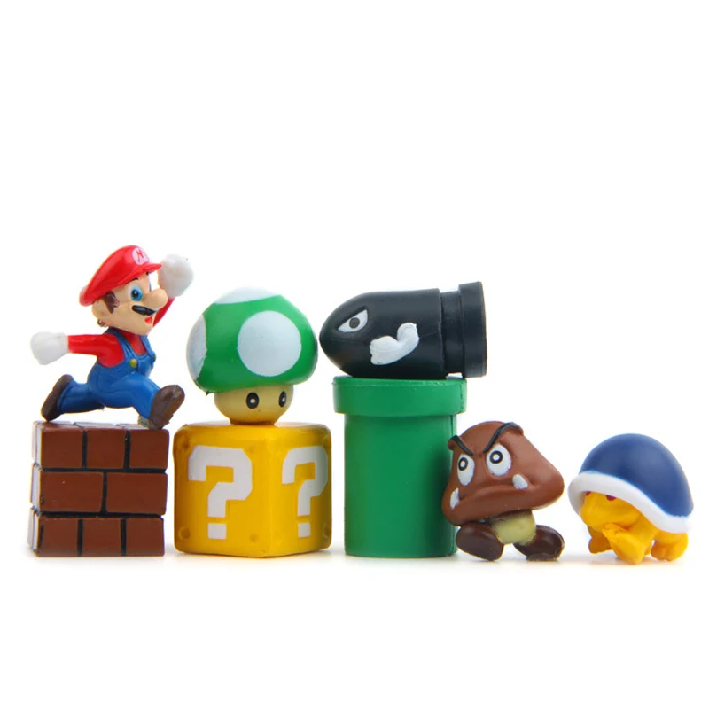 8pcs/lot DIY Super Mario Bros Action Figure Toys Mario Bullet Mushroom Tortoise Wall Well PVC Figure Model Toys Home Decoration 8pcs/lot DIY Super Mario Bros Action Figure Toys Mario Bullet Mushroom Tortoise Wall Well PVC Figure Model Toys Home Decoration