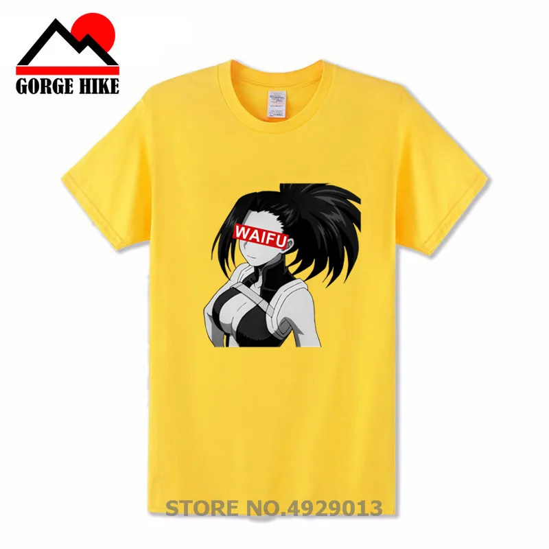 Футболка Momo Yaoyorozu Waifu с аниме Мужская сексуальная футболка для косплея мультяшная