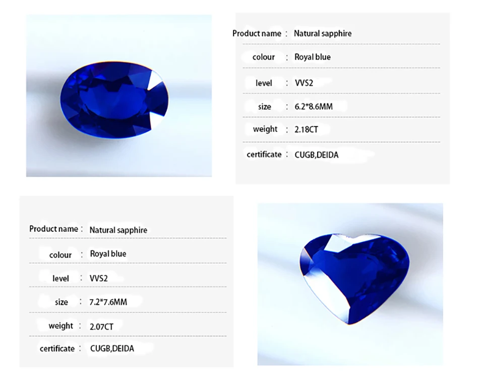 Натуральный неоптимизированный Королевский синий сапфир, четкость vvs, крупное зерно бриллиантовое лицо, настраиваемый, с сертификатом