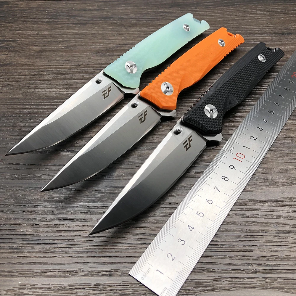 

ZZSQ EF31 folding knife Tactical D2 blade ball bearing + G10 handle Outdoor Camping Hunting fruit knife EDC Tools pocket knife