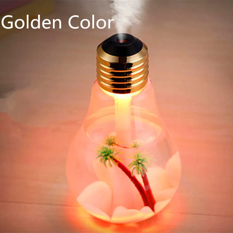 

400ML Bulb Essential Oil Diffuser Ultrasonic LED USB Port Plant Tree 3 Colors For Option Aroma Diffuser Difusores Humidifier Usb