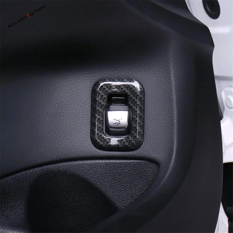 

Yimaautotrims Rear Trunk Tailgate Door Switch Cover Trim Fit For Mercedes Benz C Class W205 2014 - 2019 / Matte Carbon Fiber ABS
