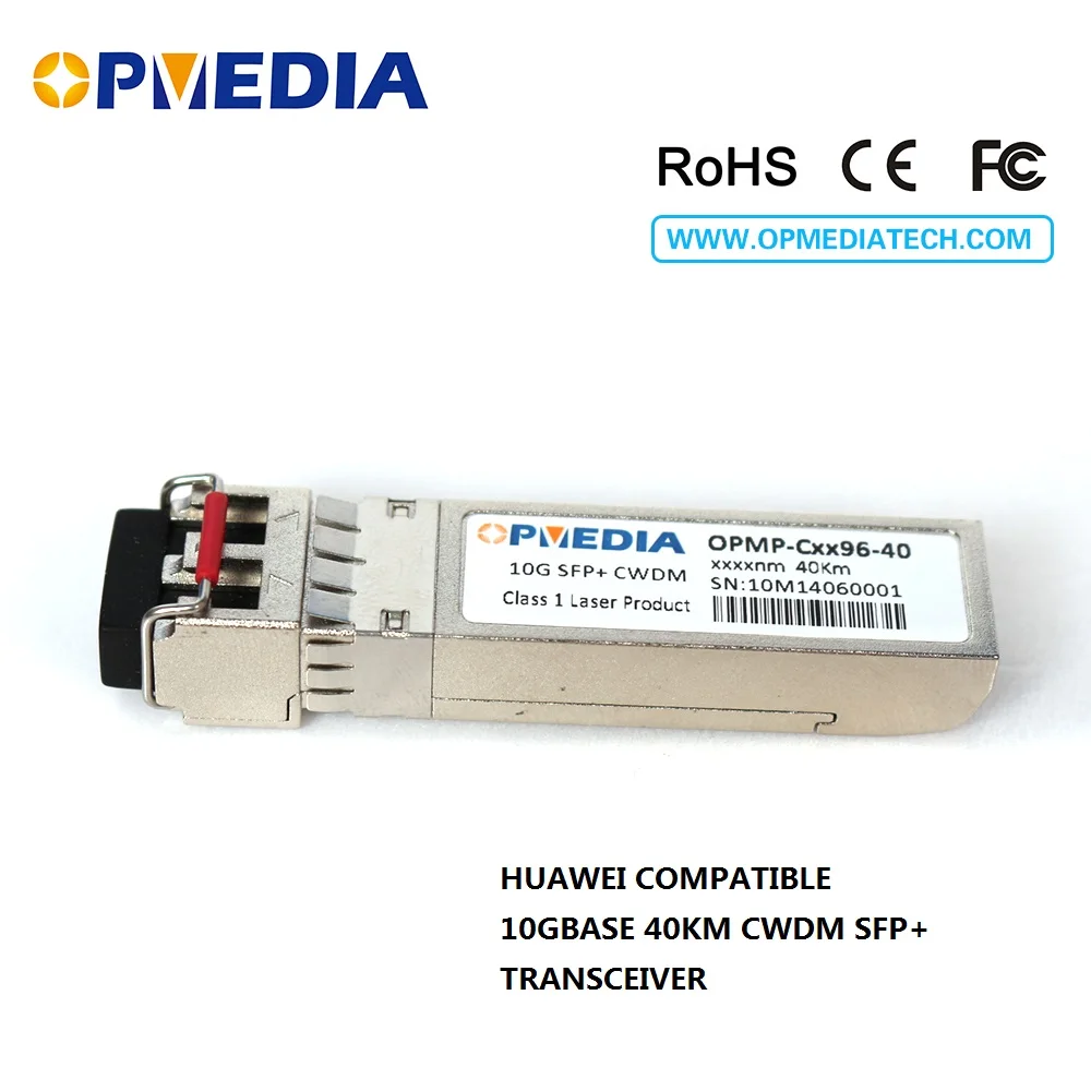 

10GBASE CWDM SFP+ transceiver, 10G 40KM 1470~1610nm SFP+ optical module ,LC connector,DDM,Compatible with Huawei equipments