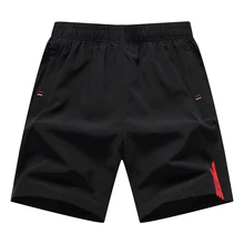 Повседневные Полиэстеровые спортивные шорты для мужчин, большие размеры, с карманами на молнии, быстрый серебристый 6xl, спортивные черные шорты для спортзала, Мужская одежда, спортивные штаны, повседневные