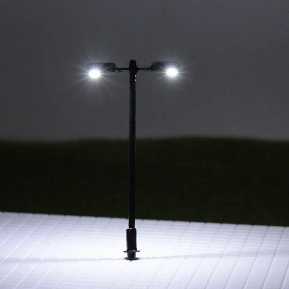 10 шт. ОО/накладки для модели железной дороги фонарный столб уличного освещения 12 V LED лампы двор