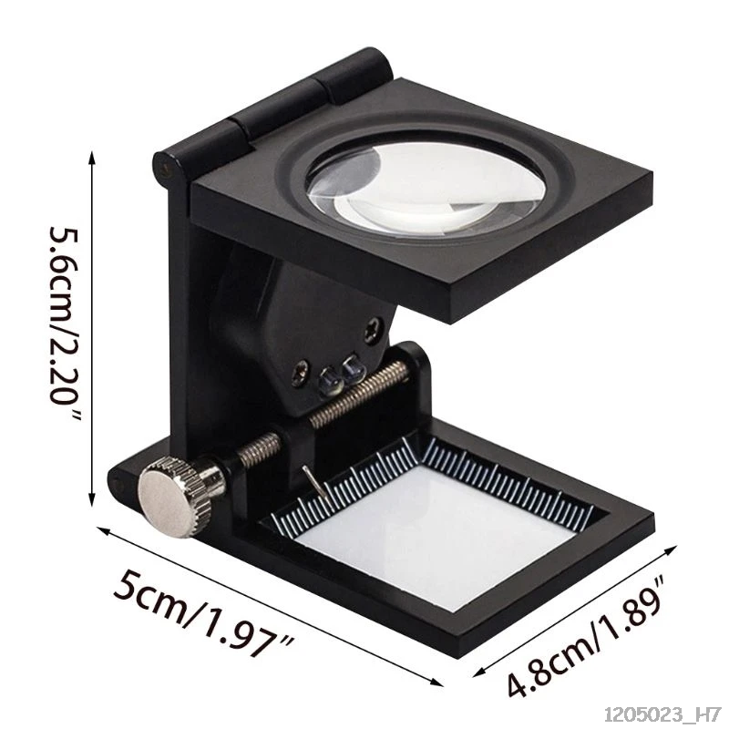 Двойной светодиодный фонарь оптический стеклянный объектив с черным напылением 905A увеличительное стекло цинковый сплав фон для фотосъемки зеркало