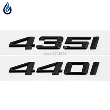 Gloss Black 435i Car Badge Emblem Model Numbers Letters For 4 Series F32 F33 F36 G22 G23 G26
