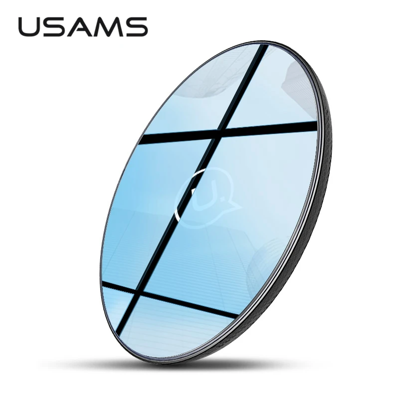 USAMS Wireless Charger for iPhone XS X 8 plus 10W Qi Charger Wireless Charging for Samsung Galaxy S9 S8 S7 Edge USB Charger Pad