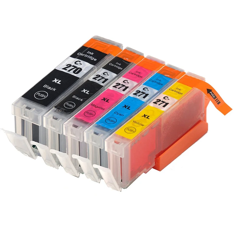 

5 pcs Compatible Ink Cartridge PGI 270 CLI271 For PIXMA PIXMA MG5720/ MG5721/MG5722/MG6820/MG6821/MG6822/MG7720