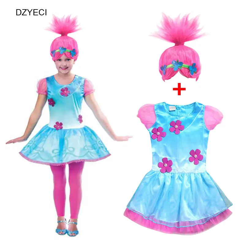 Acheter Trolls Costume Pour Adolescent Fille Robe