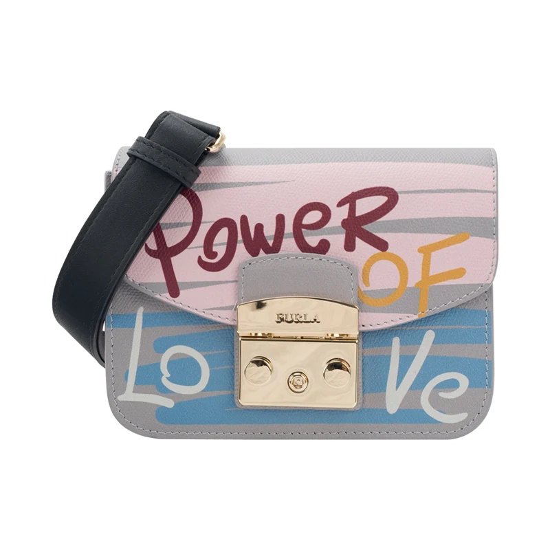 Furla Metropolis мини-сумка через плечо Message Toni кожаная BTA9/BTB4 - Цвет: gray115016601