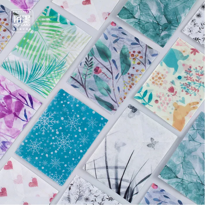

Cute Watercolor Plants Envelope Sealing Sticker Set Parchment Paper Semitransparent Photo Postcard Bookmark Letter Notes Storage
