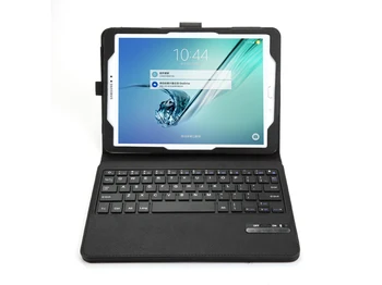 

For Samsung Galaxy Tab S2 9.7 T810 T815 Tablet Removable Wireless Bluetooth Russian/Spanish/Hebrew Keyboard + Leather Case Stand