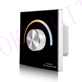 

2CH*5A 12-24VDC CV Color Temperature Controller T2-K Double color temperature knob panel control T2-K