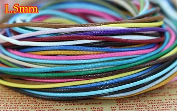 

200yard/roll 1.5mm polyester/poly cord/string waxed waterproof 28colors leather craft DIY necklace bracelet free shipping
