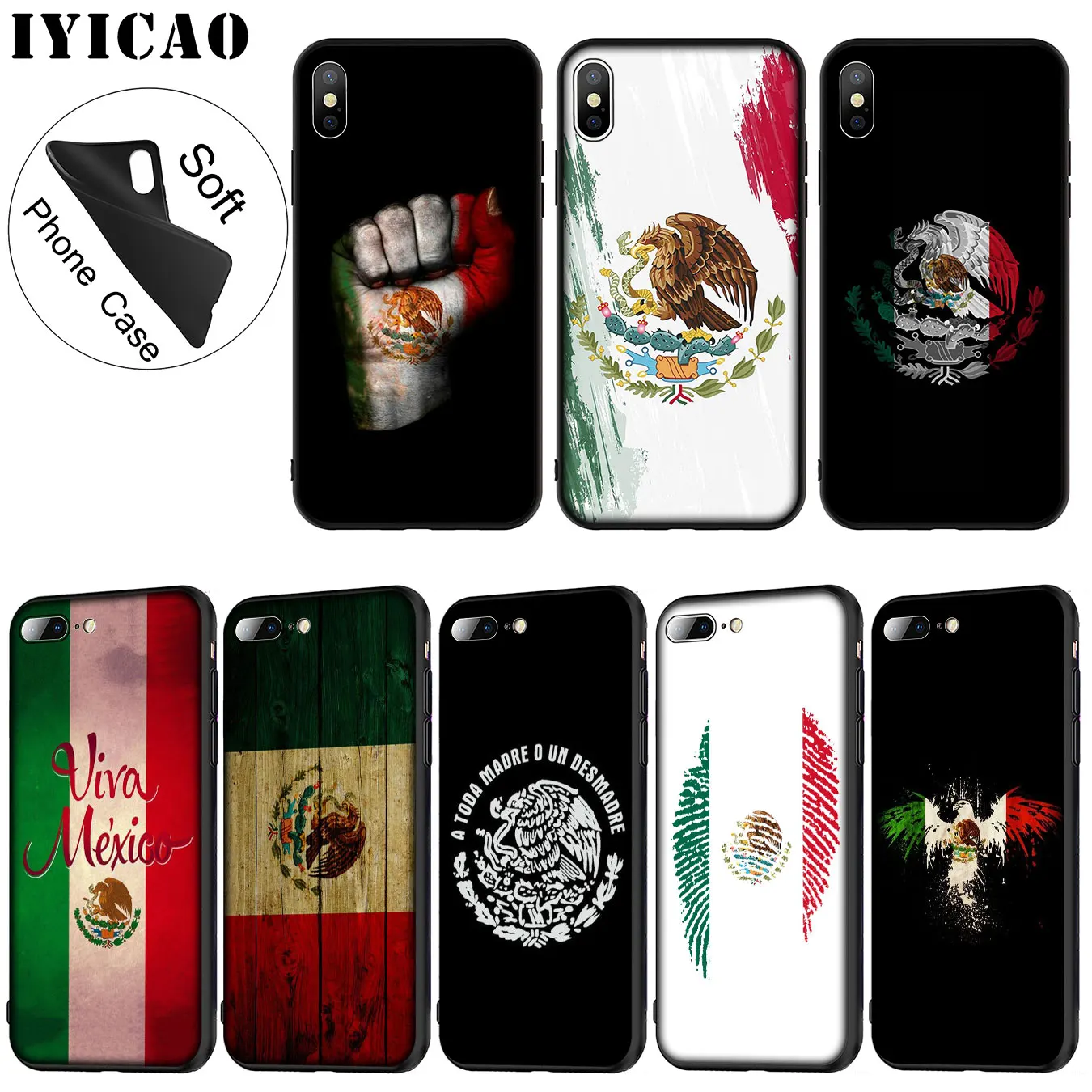 IYICAO черный высококачественный мягкий силиконовый чехол для iPhone XR X XS 11 Pro Max 6 6S 7 8