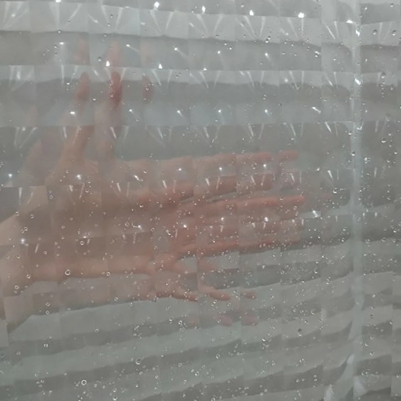 العفن مقاومة مضادة للبكتيريا دش الستار مع 12 قطعة السنانير للماء شفافة بطانة للحمام PEVA 3D ستارة حمام