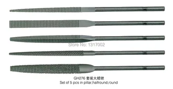 

Free Shipping 5pcs gold metal pillar halfround round files,goldsmith Tools, jewelry rotary tools,jewelry engraving fixing files