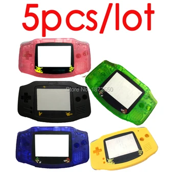 

5pcs/lot Hot Multi-Color Housing Shell Case Cover Screen Lens Protector +Stick Label Fit GameboyAdvance Console Color Advance