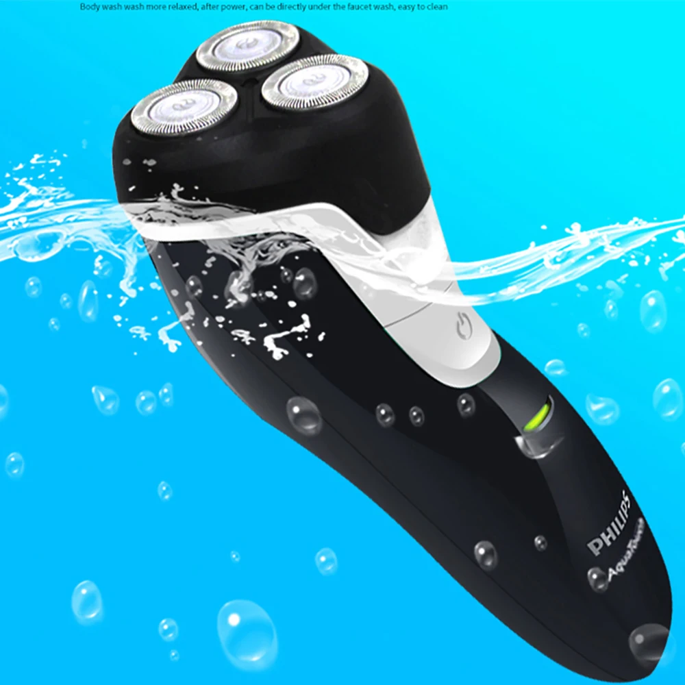 Philips AT610 электрическая бритва с тройным Лезвием перезаряжаемый триммер сухая и влажная Функция Поддержка мытья всего тела для мужчин