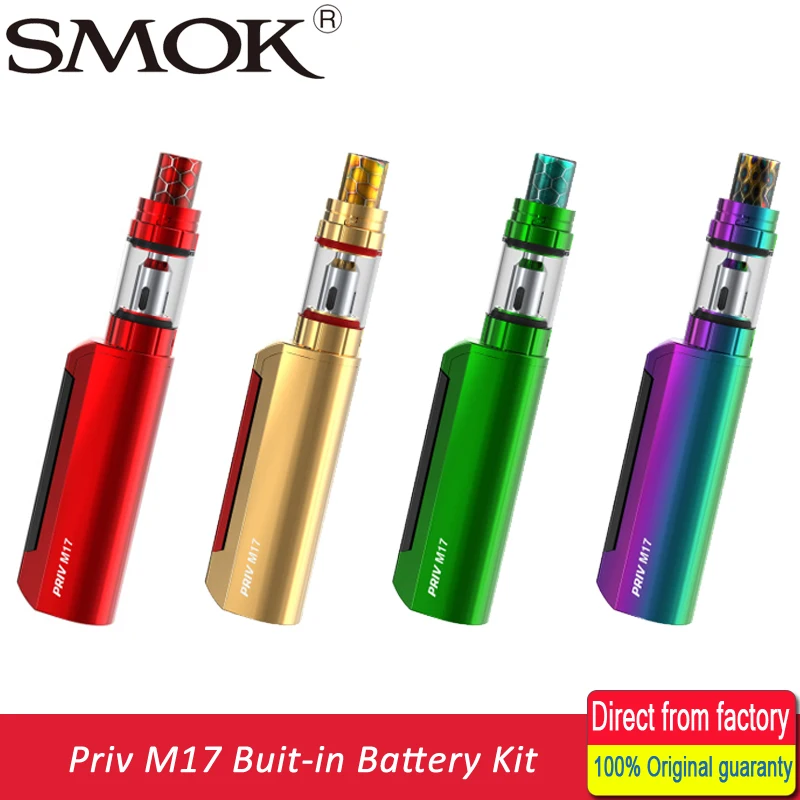 

Original Smok Priv M17 Kit 60W Priv M17 Box MOD Vape with 2ml Stick Tank and 1200mah Battery Electronic Cigarette Vaporizer